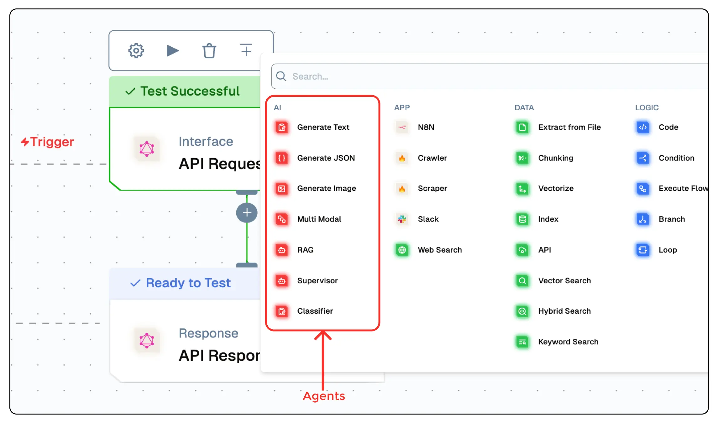 Agent Creation Flow Editor